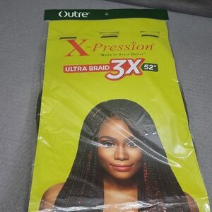 Outre X-Pression Ultra Braid 3X Dark Brown 4 Pre-Stretched Synthetic Hair NEW